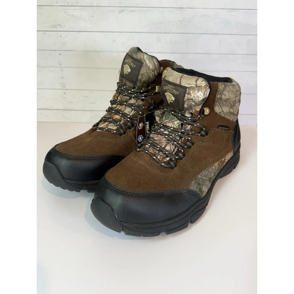 Herman Survivors Men's Mid Waterproof Hunting Boots Camo Brown Size 10.5W NWT